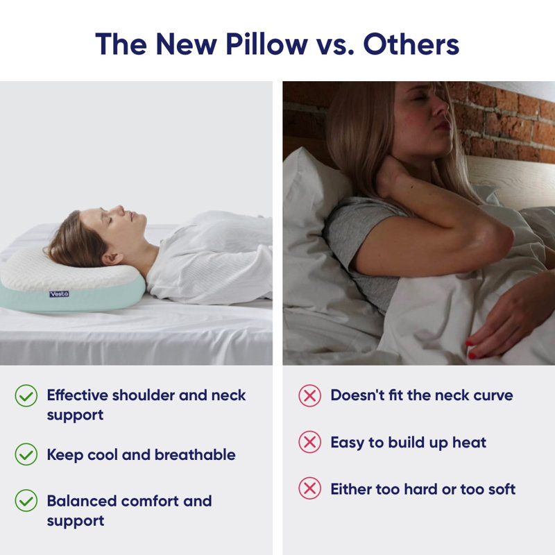 Vesta AquaZen Dual-Sided Foam Pillow