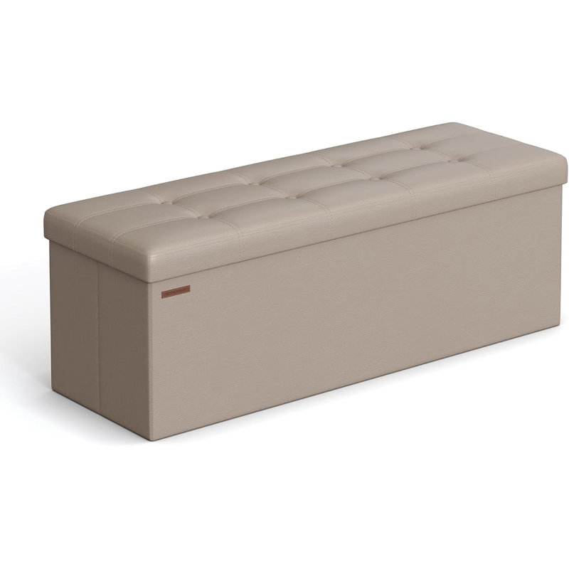 Storage Ottoman Bench, Camel Brown