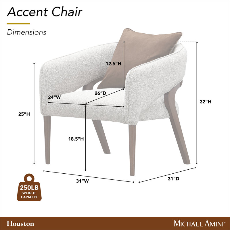 Houston Accent Chair - Pebble/Walnut