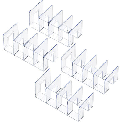 Organisateur de sac à main en acrylique transparent avec séparateur à 4 sections - Support de rangement durable pour sacs à main pour sacs à main, embrayages et accessoires