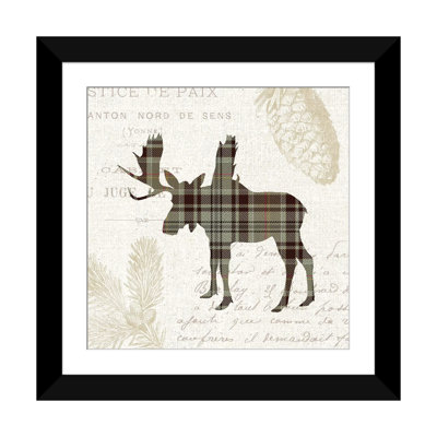 «Plaid Lodge, Tan IV», impression sur toile