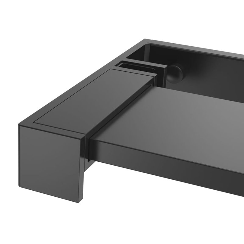 L 45,3 x H 76,8, 76.8" H x 45.3" W x 6.1" D, Noir, Frosted