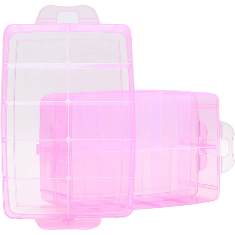 3-Tier Plastic Art Carrying Case, Pink