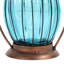 Lanterne d'appoint solaire en verre et métal antique avec 15 lumières DEL Fairy Firefly Exhart, 7 par 14 po Exhart-793827265