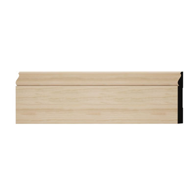 Moulure de base en bois massif de teinture pour bois franc massif de P 5/8 po x l 5 1/4 po x L 96 po.