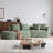 Cniyah Boneless Curved Chenille Upholstered Sectional Sofa with Throw Pillows-114734569-114734572