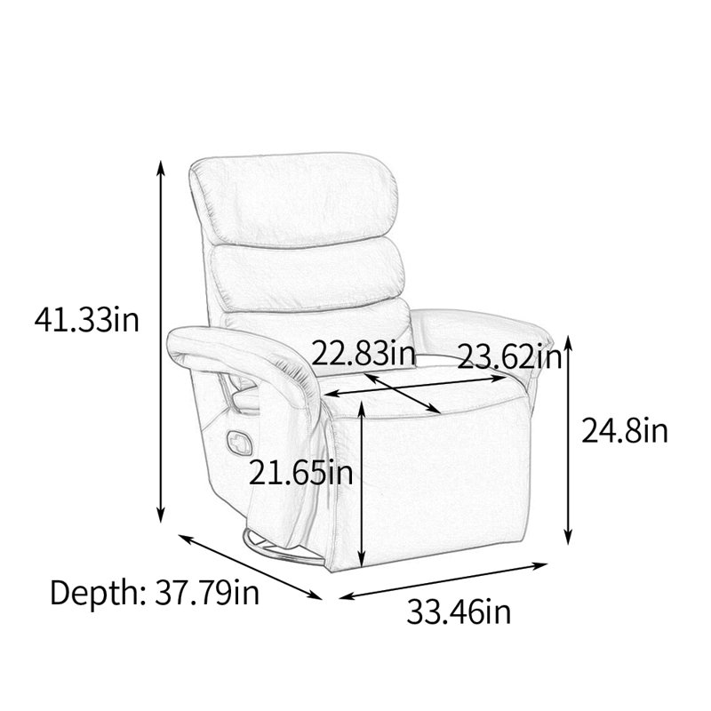 Fauteuil inclinable simple ergonomique multifonctionnel, Rose