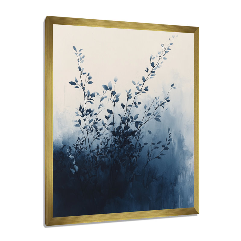 Caravelle - art mural floral, H 32 po x l 16 po, Reproduction encadrée d'une seule photo, Doré