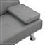 Canapé-lit avec accoudoirs deux supports, cadre en bois, pieds en acier inoxydable