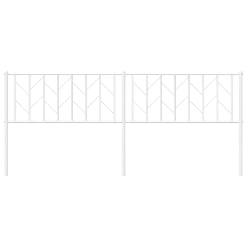 Vidaxl Metal Replace Headboard, White, Emperor - 200 x 200 cm
