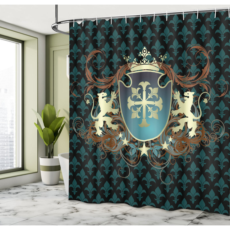 Shower Curtain with Hooks Included, 84"H x 69"W