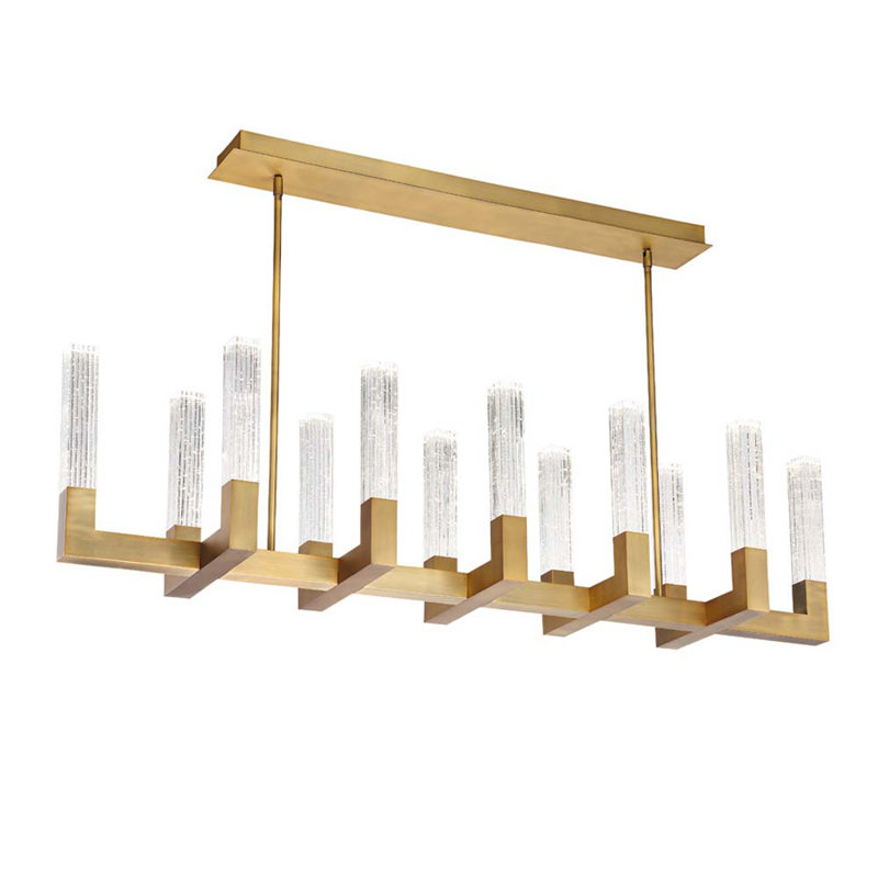 Lustre linéaire moderne unique à 12 lumières Cinéma