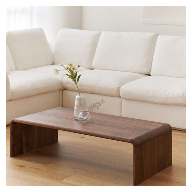 Table basse de salon en noyer noir