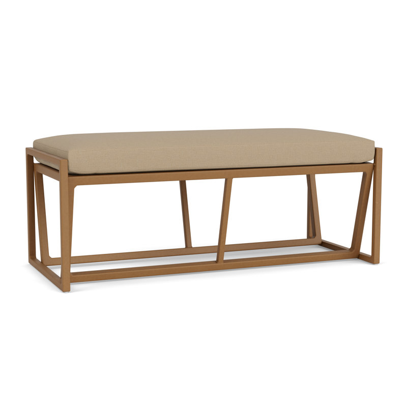 Summit Outdoor Dining Bench, Fife Sahara, Hickory
