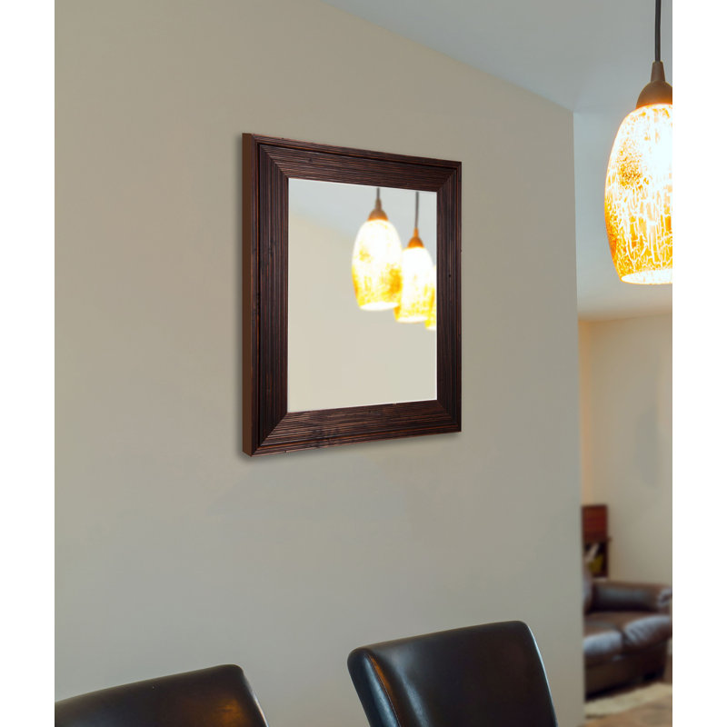 Miroir décoratif d'Ukiah, H 40,25 po x l 30,25 po, Brun