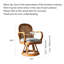 Fauteuil pivotant d'appoint en rotin tressé de style nordique pour le salon.