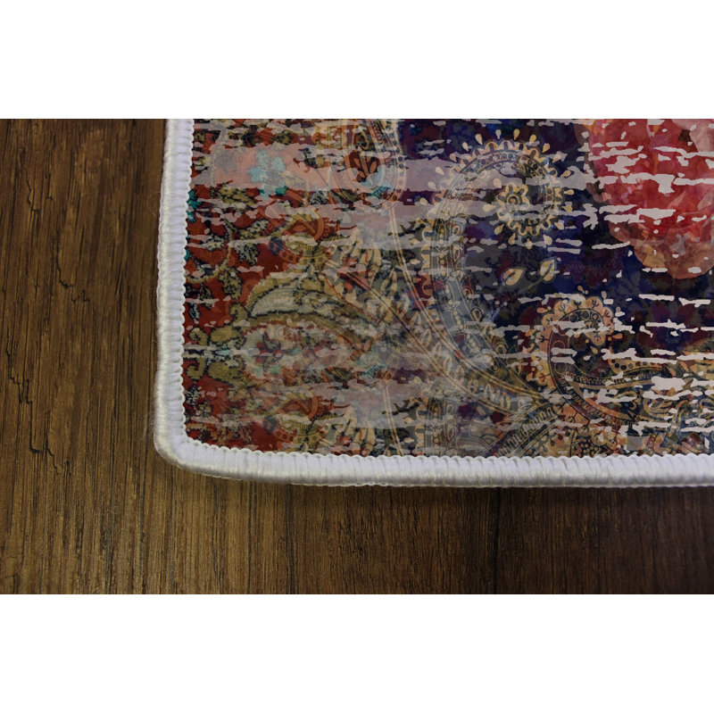 Tapis 100% polyester de qualité supérieure, imprimé en 3D, 4 po x 6 pi, hauteur de poils de 0,04 po | Antibactérien, points antidérapants en PVC, lavable à la machine | Idéal pour le salon, la chambre à coucher et la salle de jeux, design élégant et durable
