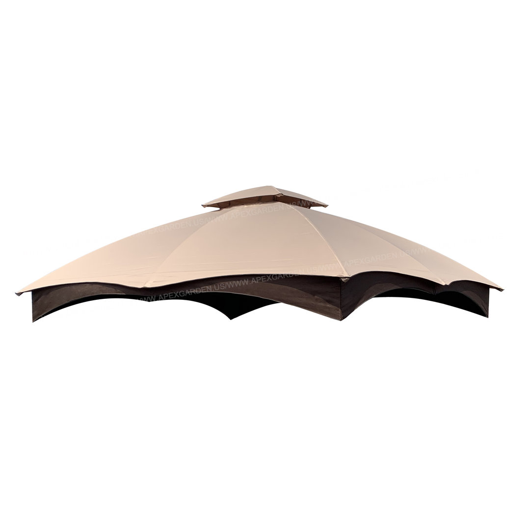 APEX GARDEN Beige Fabric Replacement Canopy for Gazebo APEX GARDEN