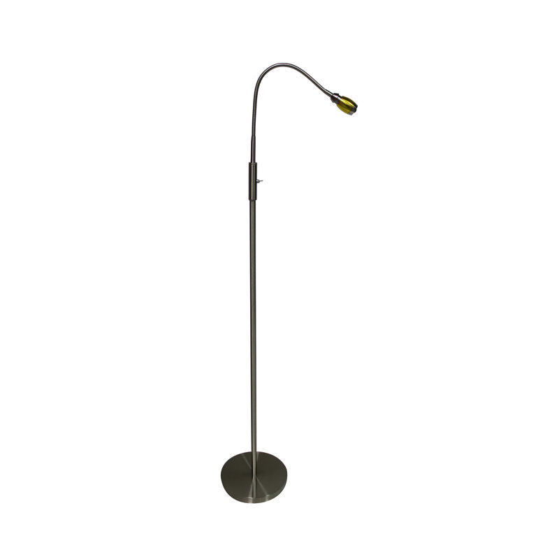 Soho 65'' Silver LED Task Floor Lamp, Gold