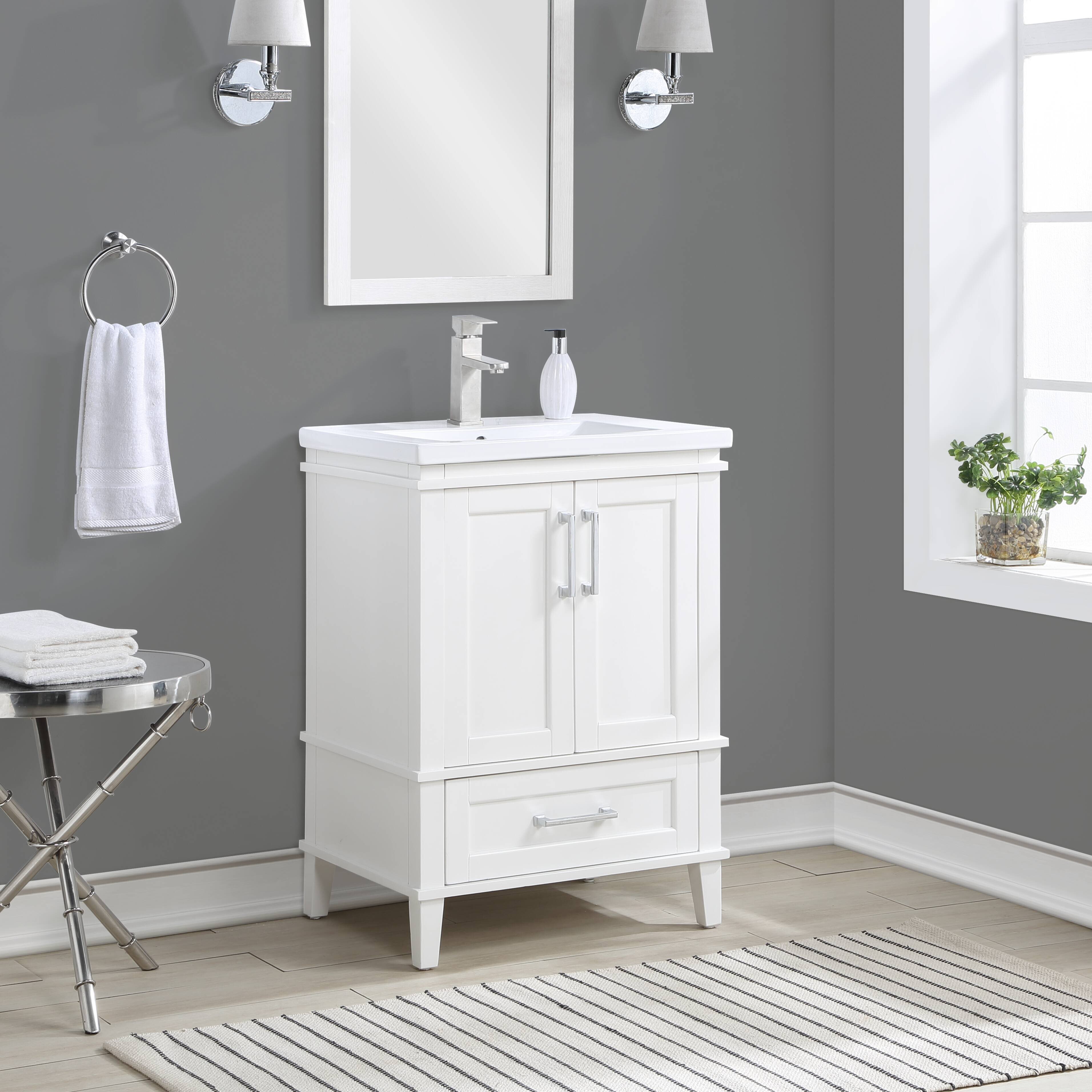 Red Barrel Studio® Resham 24'' Free Standing Single Bathroom Vanity ...