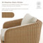 Ensemble de fauteuil demi-tonneau et repose-pieds en osier PE pivotant Cambelle-25709010-25709021