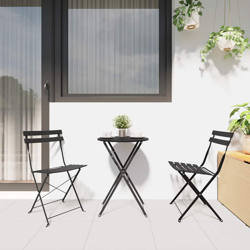 Patio Dining Side Chair, Anthracite