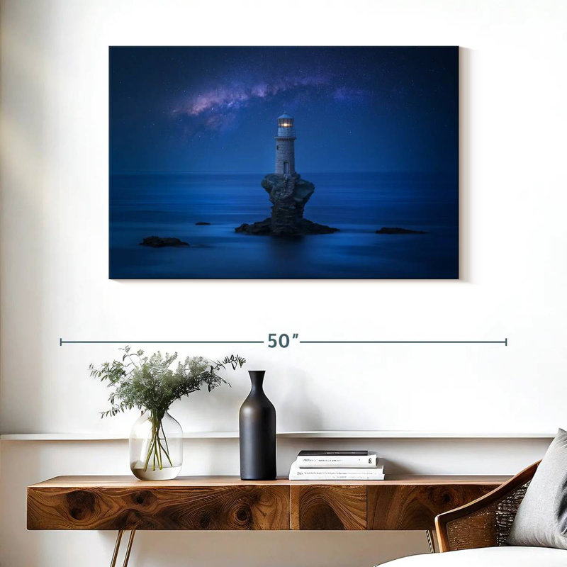 Ethereal tourlitis lighthouse Aletra, H 26 po x l 39 po