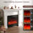 Electric Fireplace with Mantel, Electric Fireplace Insert, With Timer, Remote Control, Adjustable Flame Color, 1400W-150295632