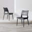 Ensemble de 2 chaises de salle à manger modernes et minimalistes en similicuir, dossier confortable, pieds en métal, convenant aux restaurants, cuisines et bureaux.-820746444