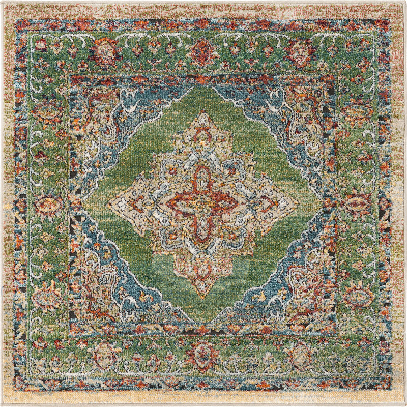 Mekalah Oriental Indoor Rug, Square 4'