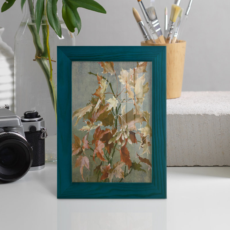 Automne antique II - impression encadrée avec verre, L 4 po x H 6 po x P 1 po, Cadre bleu