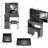 Vanity Desk, 29.2" Small Space Left Drawer Desktop Vanity Table , Cushioned Stool, Extra Large Right Sliding Mirror, Multi Layer High Capacity Storage, Practical Fashionable Dresser, Suitable For Small Space-1122326262