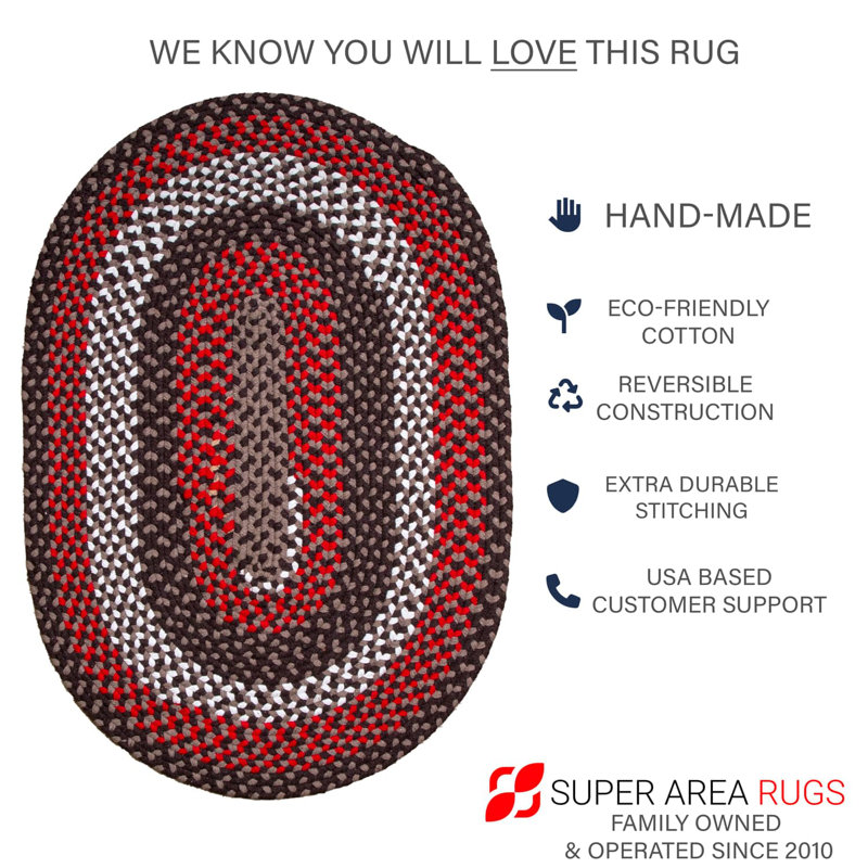 Tapis en coton Chrisan, Ovale 2 pi x 3 pi