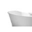 Wave 57.63" x 26.25" x 24.81" Freestanding Solid Surface Soaker Tub-406015865-406015861