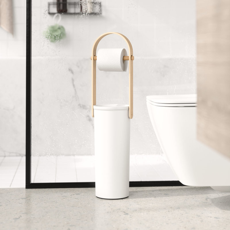 Bellwood Freestanding Toilet Paper Holder with Storage
