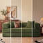 Canapé-lit convertible de 63 po 4-en-1, canapé modulaire en velours côtelé avec ensembles de cadres, futon moderne pour salon, base antidérapante, sans assemblage-252208072