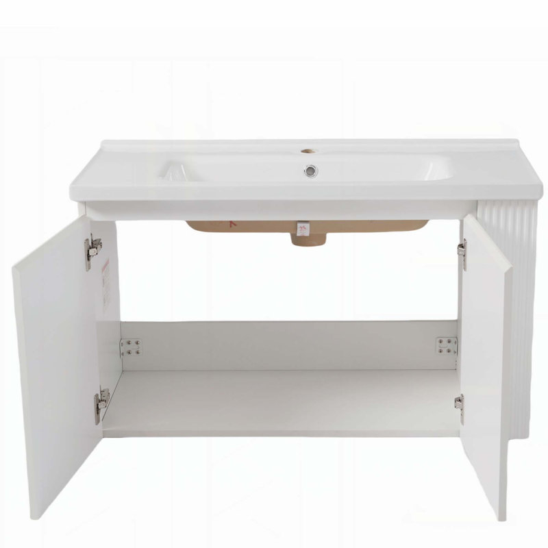 Meuble-lavabo mural polyvalent avec plusieurs caractéristiques fonctionnelles