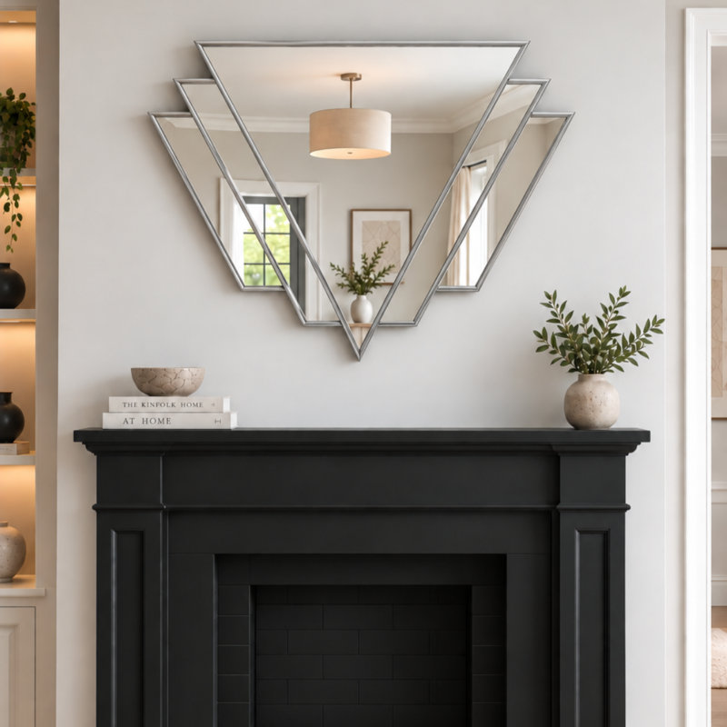 Addeson Triangle Mirror, Silver
