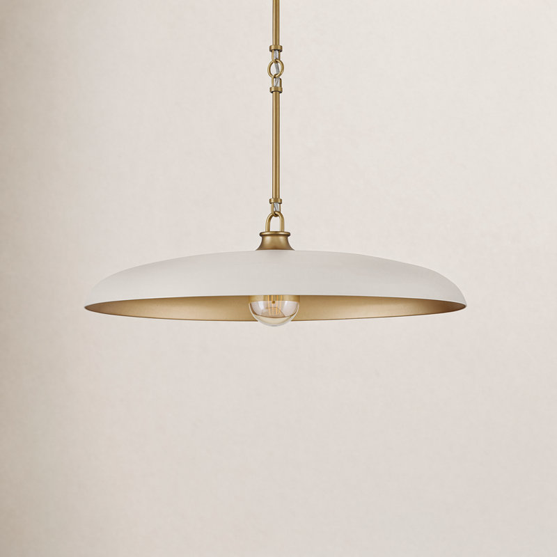 Hinkley Sadie 24" Large Saucer Shaped Chandelier, 8" H x 24" W x 24" D, Light Taupe