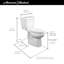 Toilette allongée deux pièces Colony 1,28 GPF (économe en eau) (siège non inclus)-17520446