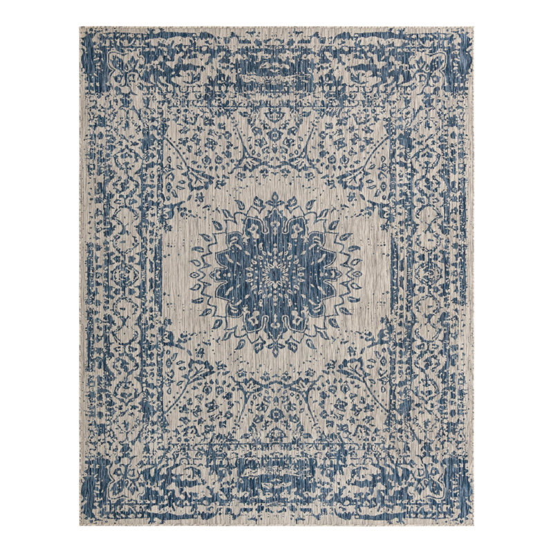 Ornate Lamotte Indoor/Outdoor Area Rug, Rectangle 7'10" x 10'