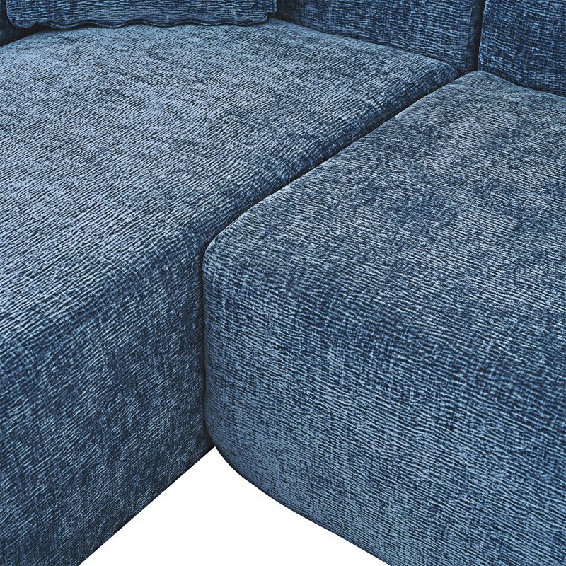 L-Shape Modular Sectional Sofa, Blue
