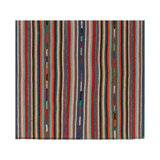 1950S Vintage Chaput Kilim Rug In Polychromatic Stripe Patterns, Multicolor