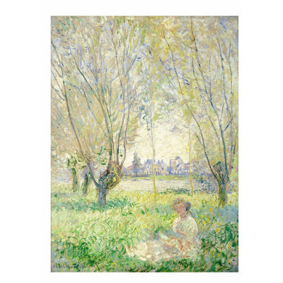 Paysage et nature Claude Monet - Femme assise sous les saules, reproduction d'art classique sans cadre