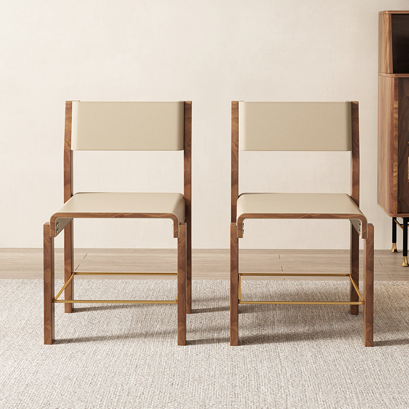 Genuine Leather Upholstered Dining Chair