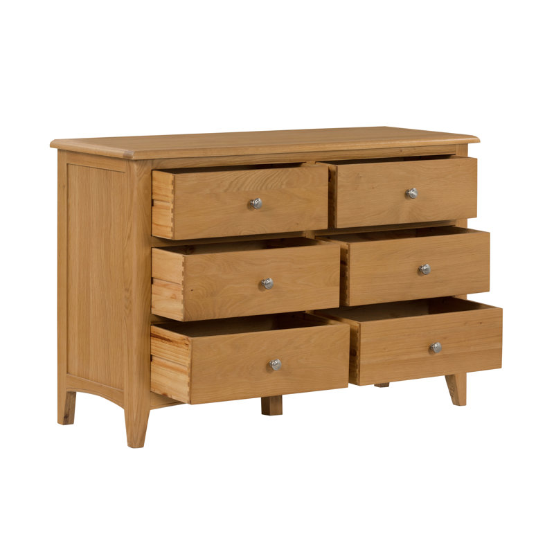 Censu Oak 6 Drawer Chest