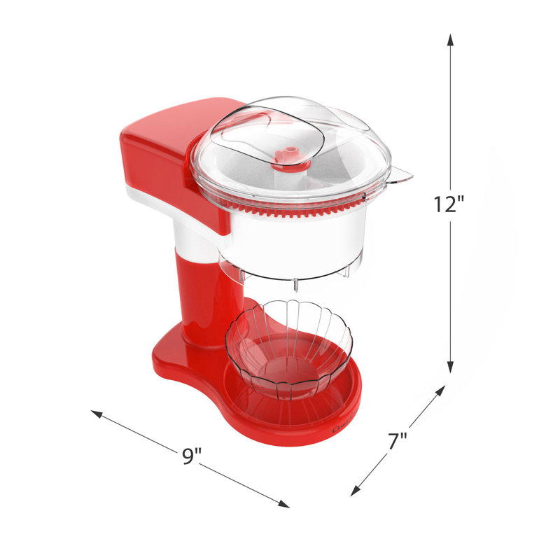 Shaved Ice Maker- Snow Cone, Italian Ice, and Slushy Machine for Home Use, Countertop Electric Ice Shaver/Chipper with Cup by Classic Cuisine