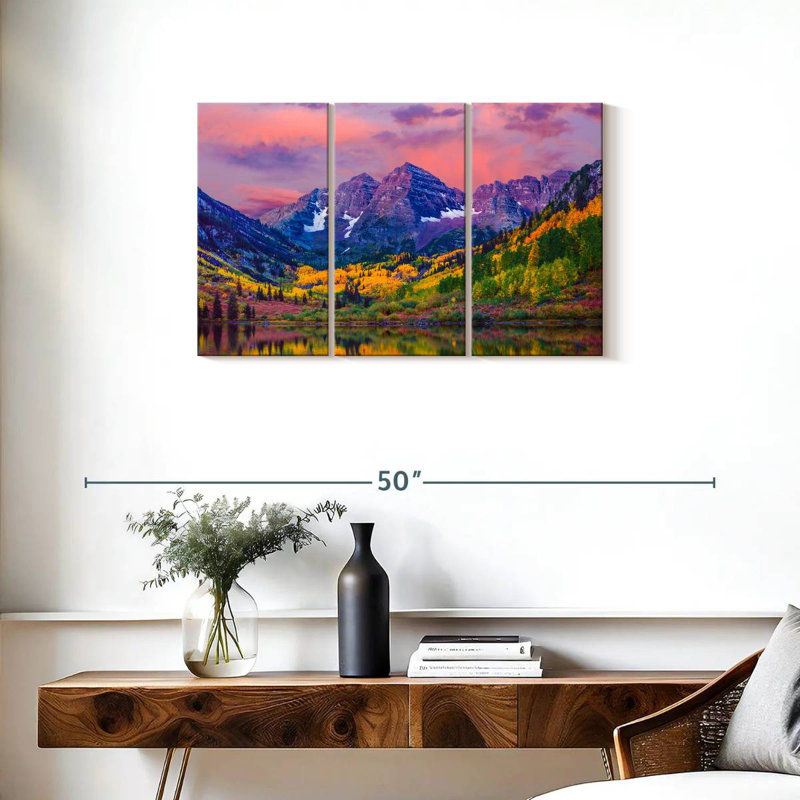 Alvord Picturesque Maroon Bells, 20" H x 33" W
