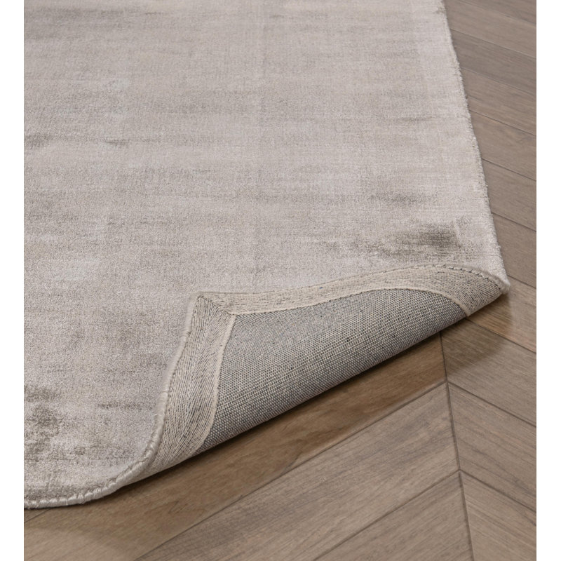 Berlin Distressed Handwoven Fabric Area Accent Rug, Dove Gray, Rectangle 2' x 3'
