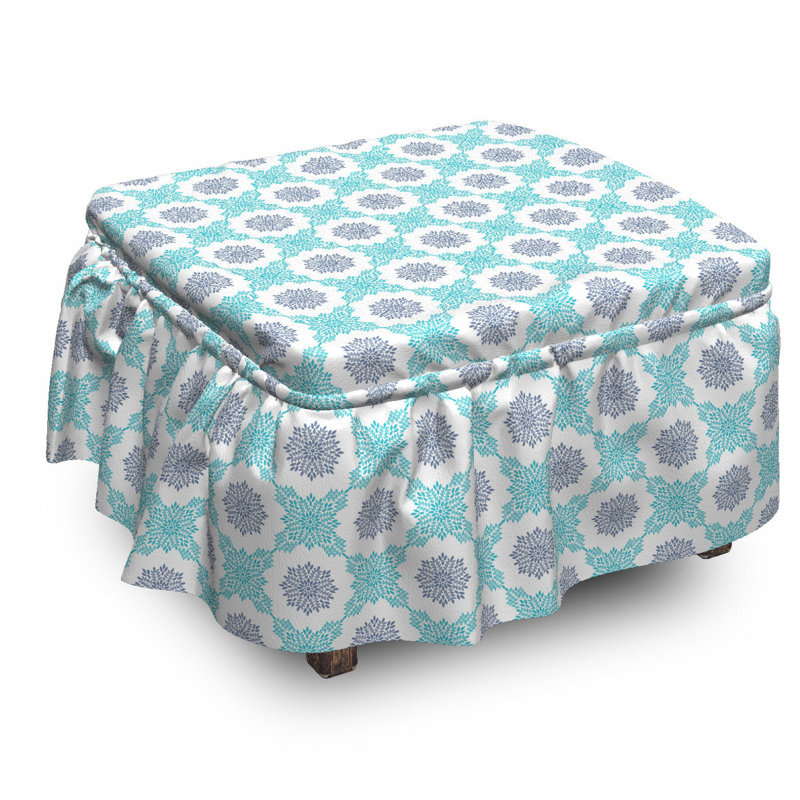 Housse pour repose-pieds motif floral